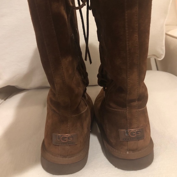 UGG Upside Tall Side Lace Sherpa Boots - Picture 3 of 7